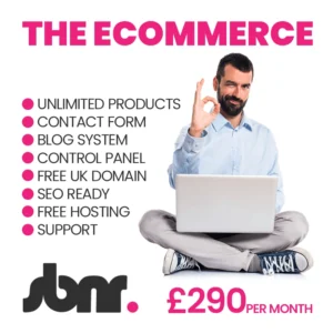 The ecommerce web design package advert