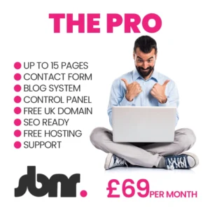 The pro web design package advert