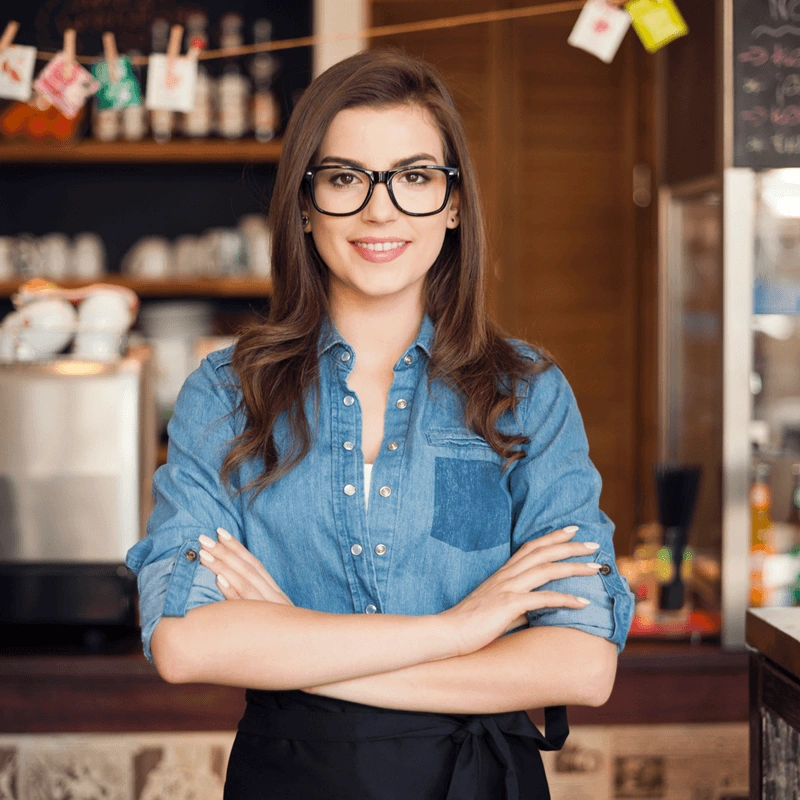 Lady with her arms crossed
