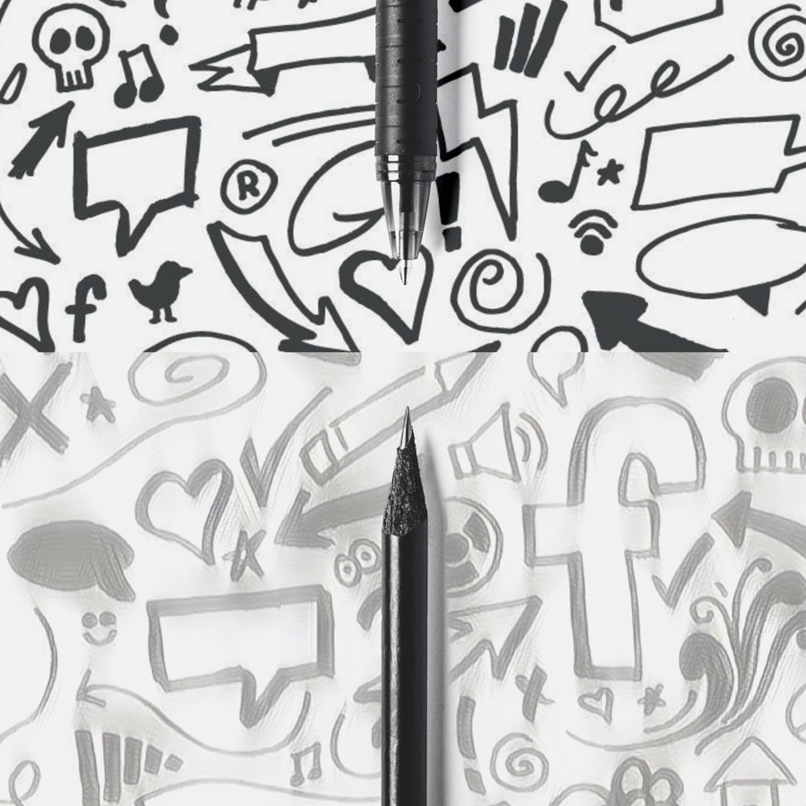 Graphic design with a pen