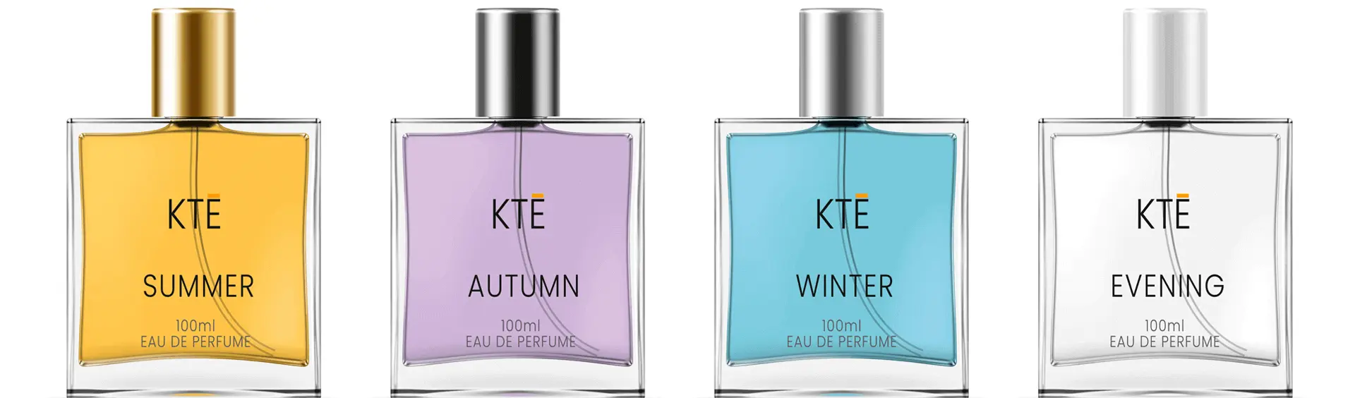 Graphic design of perfume bottles example